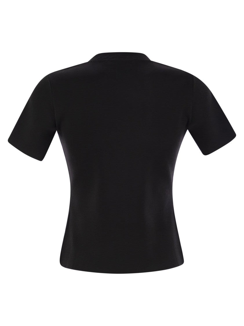 Max Mara Fitted Short-Sleeved Sweater With Round Neckline