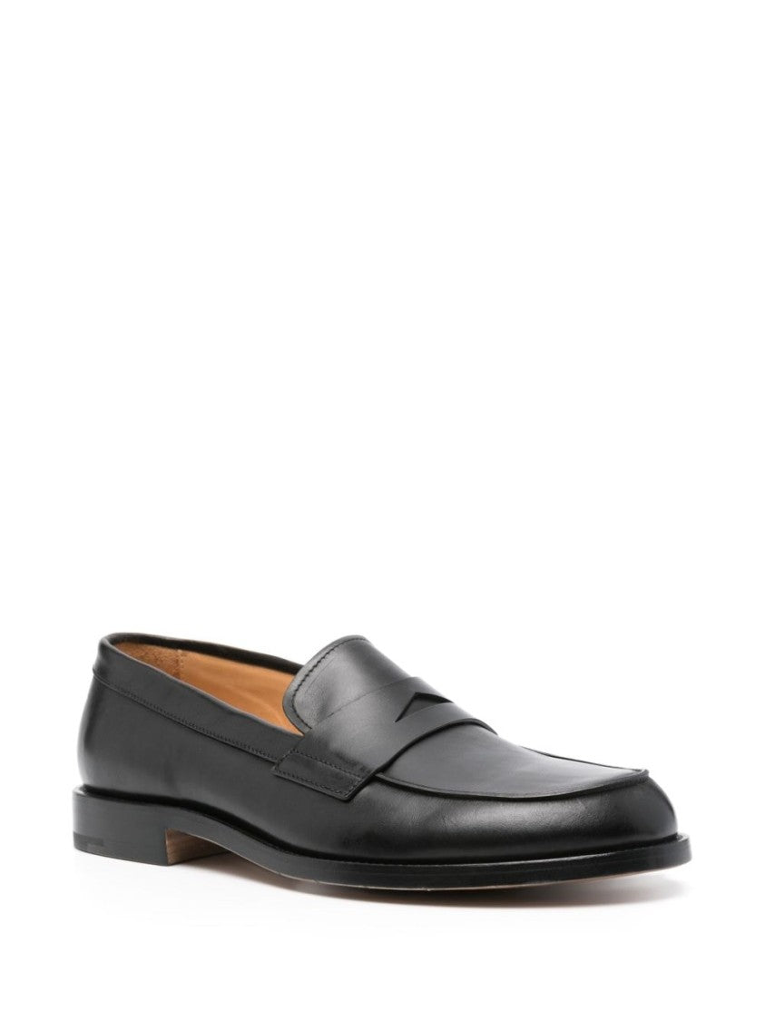 Premiata Penny Slot Black Calf Leather Flat Shoes