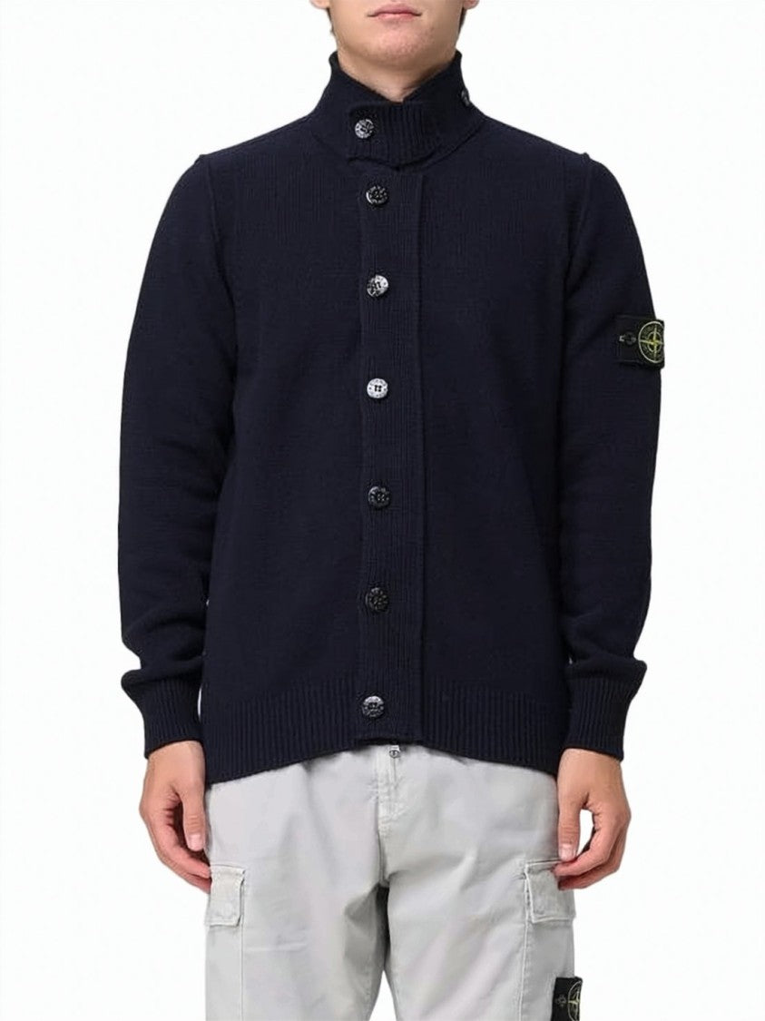 Stone Island Fitted Black Cardigan