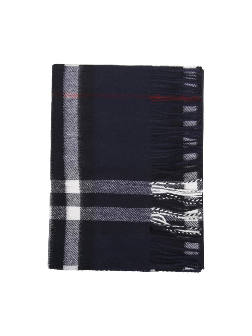 Burberry Classic Check Cashmere Scarf With Fringed Edges