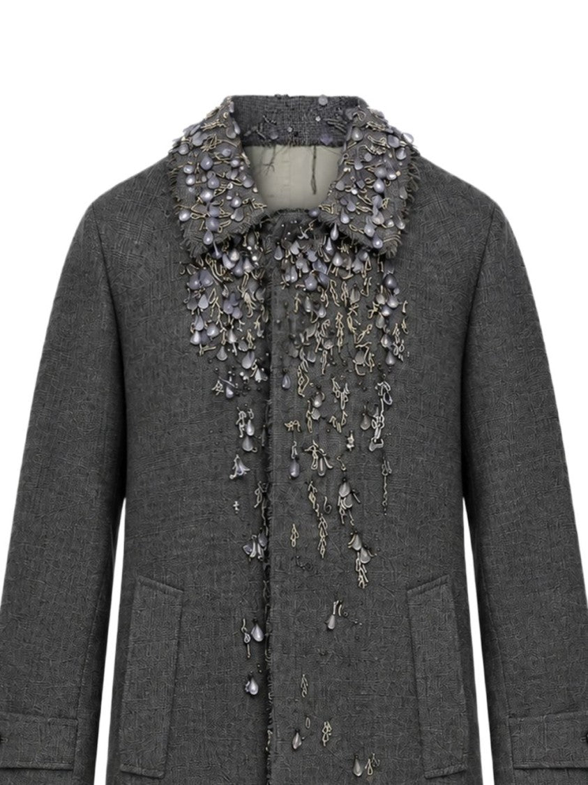 Prada Intricately Embellished Straight Silhouette Jacket
