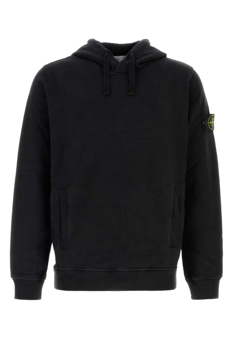Stone Island Black Cotton Sweatshirt