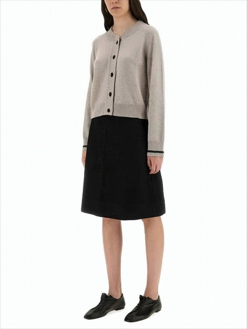 Margaret Howell Cropped Cardigan With Round Neckline
