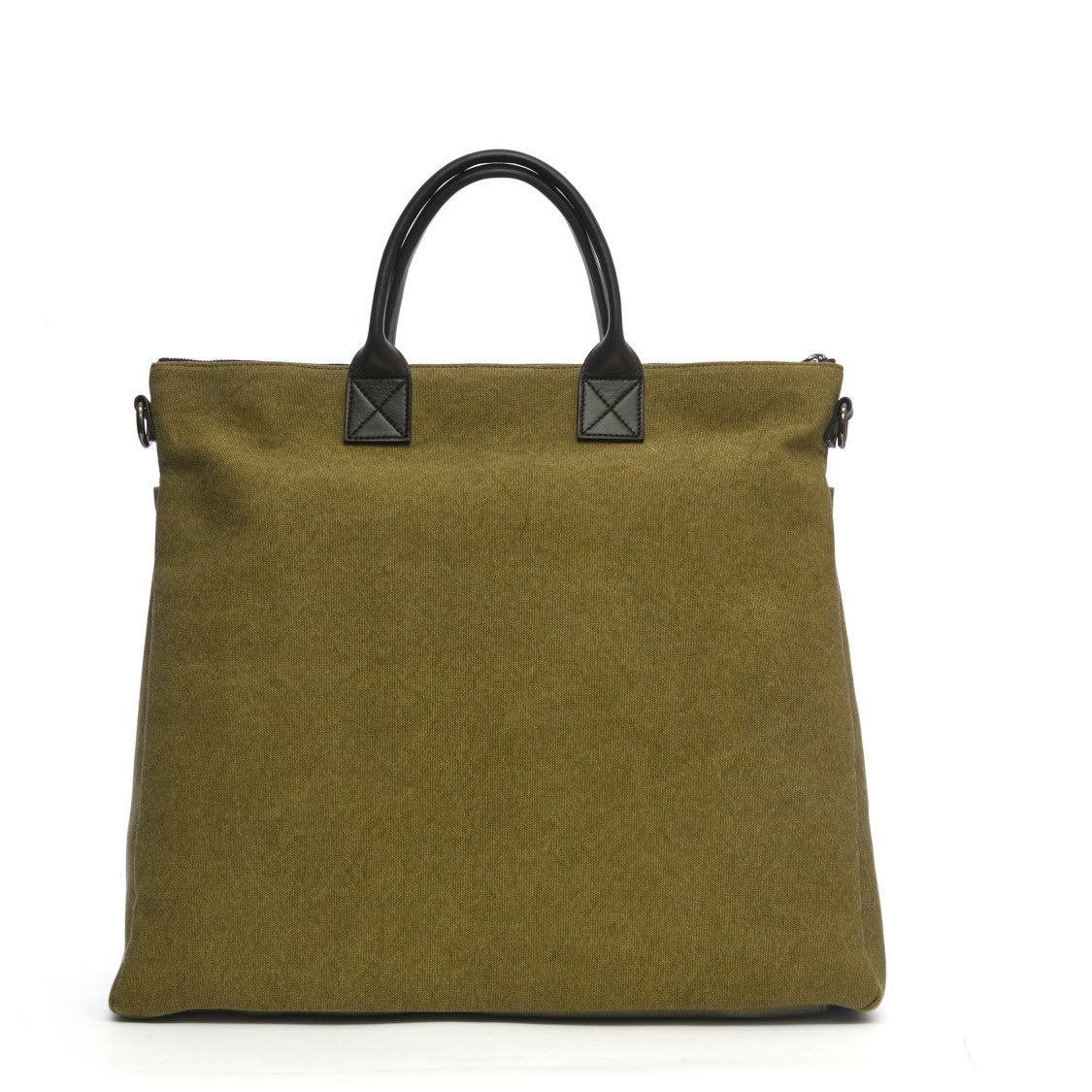 Dondup Hay-Colored Aviator Bag With Leather Accents