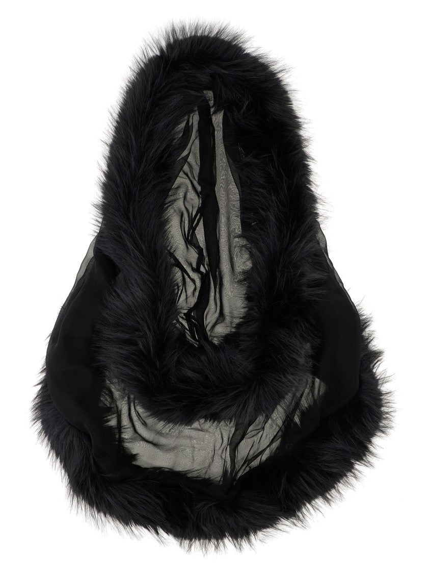 Dsquared2 Silk Chiffon Hooded Collar