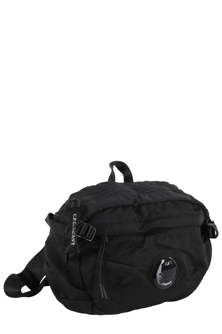 C.P. Company Black Waist Bag With Logo And Adjustable Closure