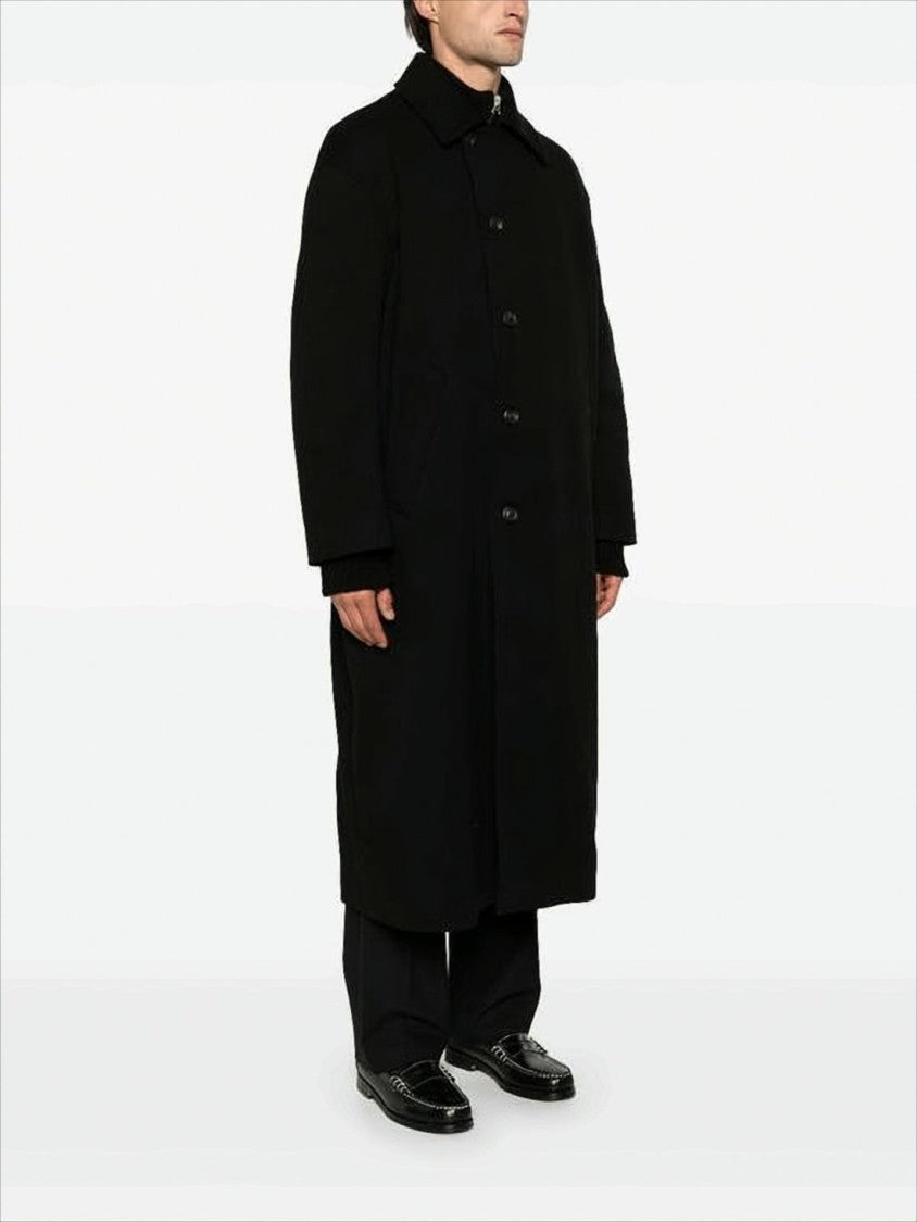 Our Legacy Long Structured Our Legacy Coat With Classic Collar And Button Closure