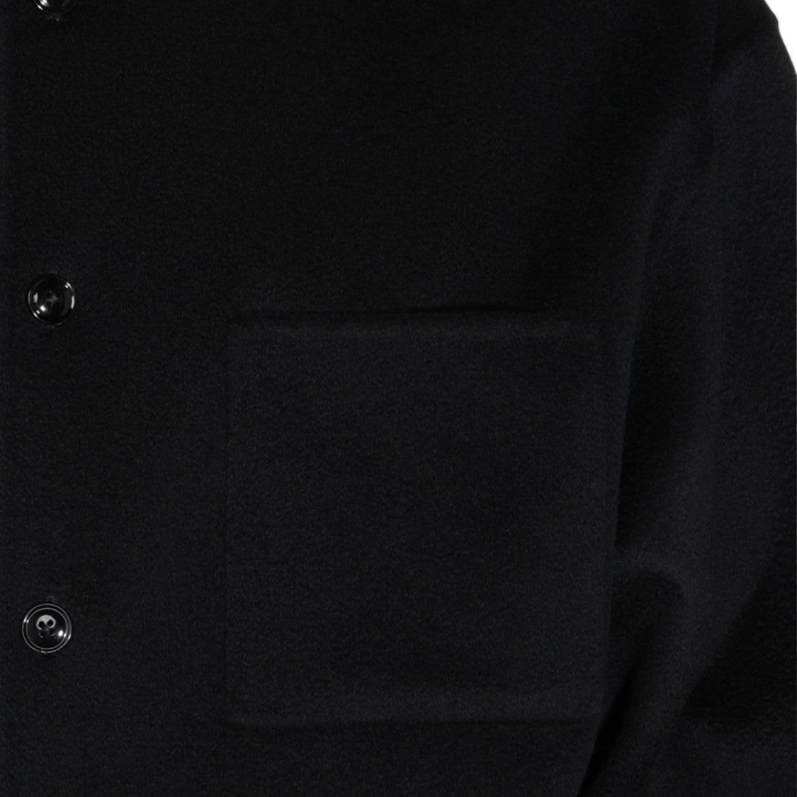 Giorgio Armani High Mandarin Collar Black Casual Shirt