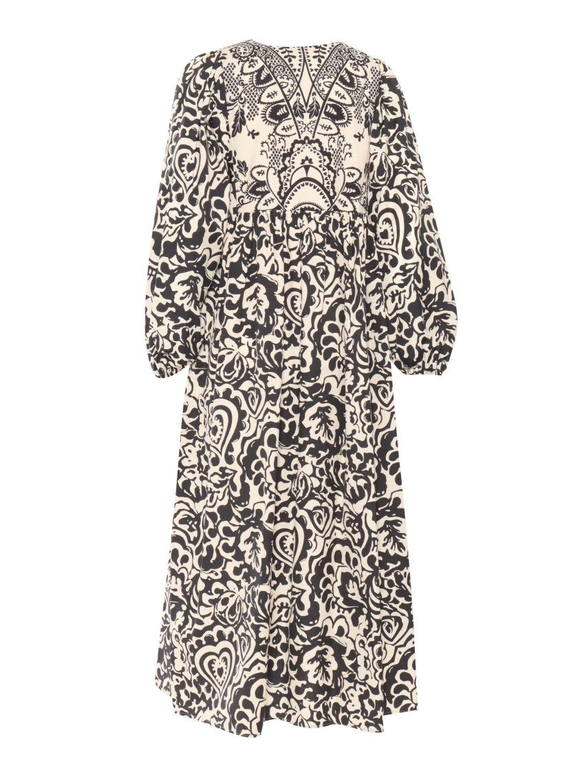 Max Mara Black Cotton Midi Dress