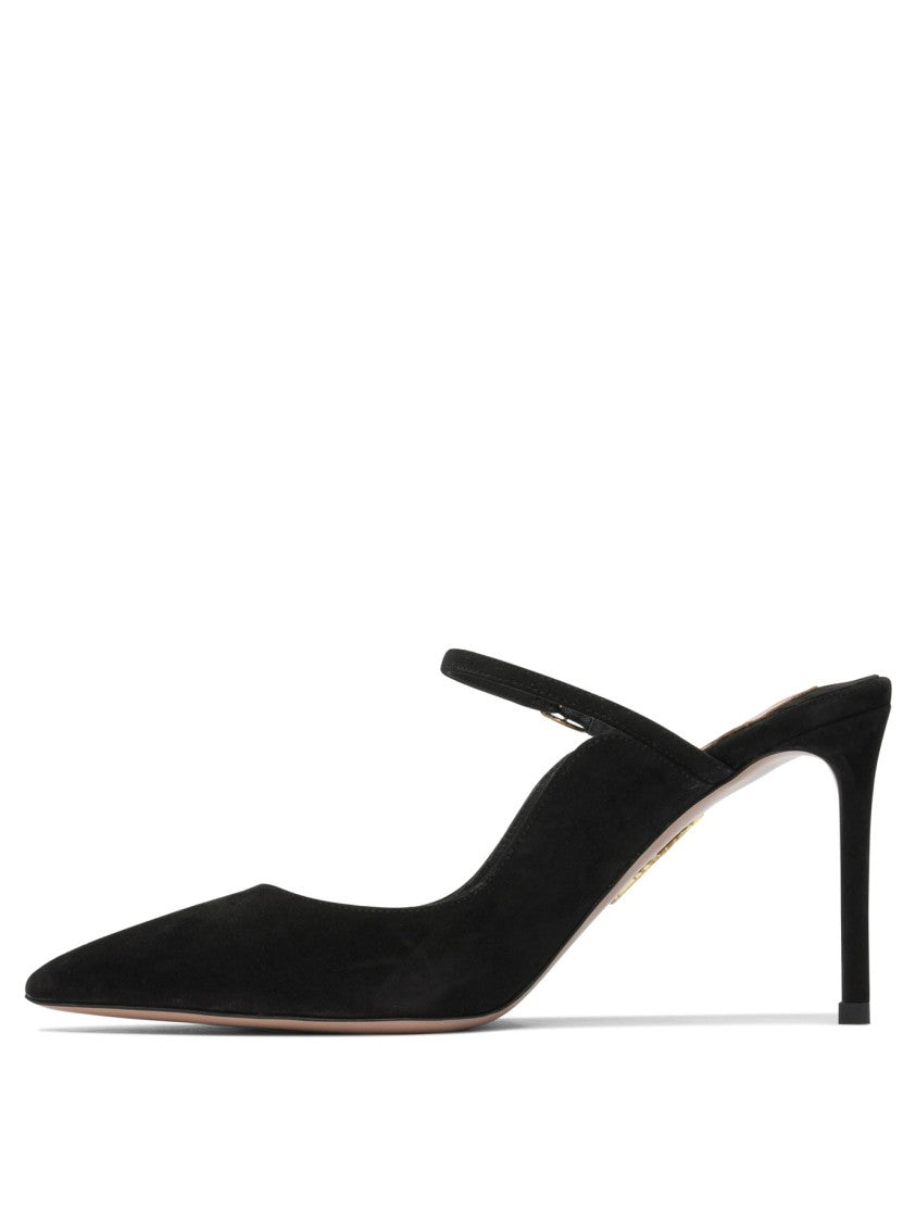 Aquazzura Pointed Toe Pumps With Ankle Strap