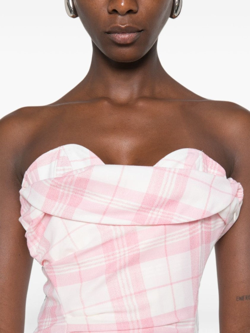 Vivienne Westwood Strapless Midi Dress With Draped Neckline
