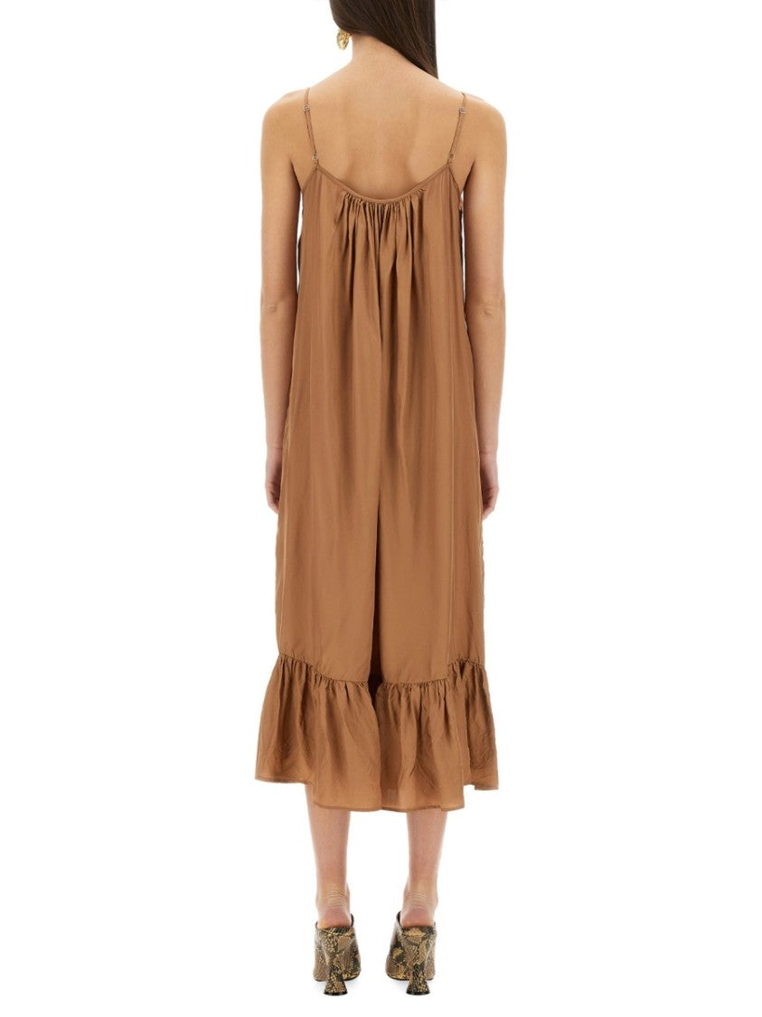 Dries Van Noten Ruffled Midi Petticoat Dress With Flowing Silhouette