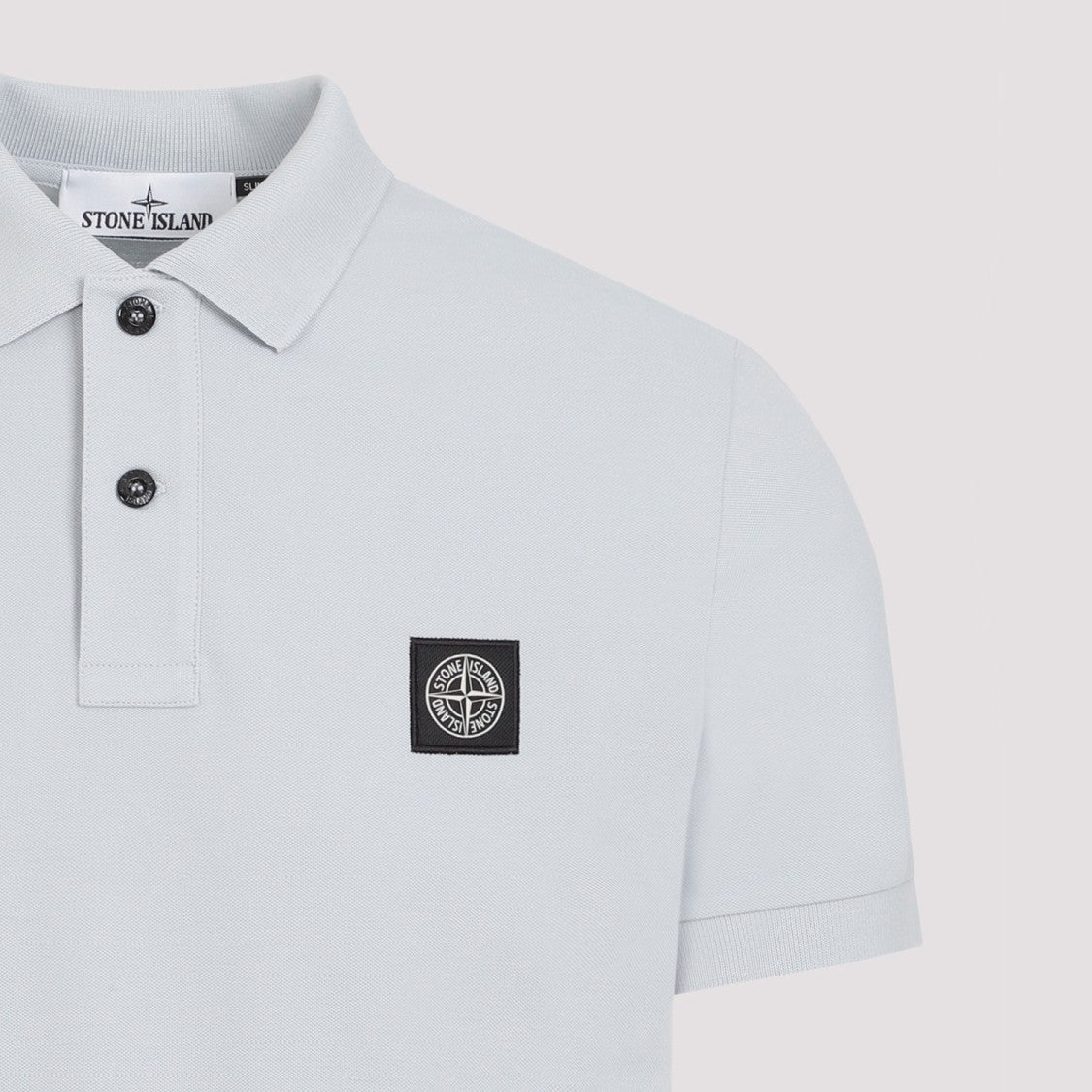 Stone Island Sky Blue Cotton Polo