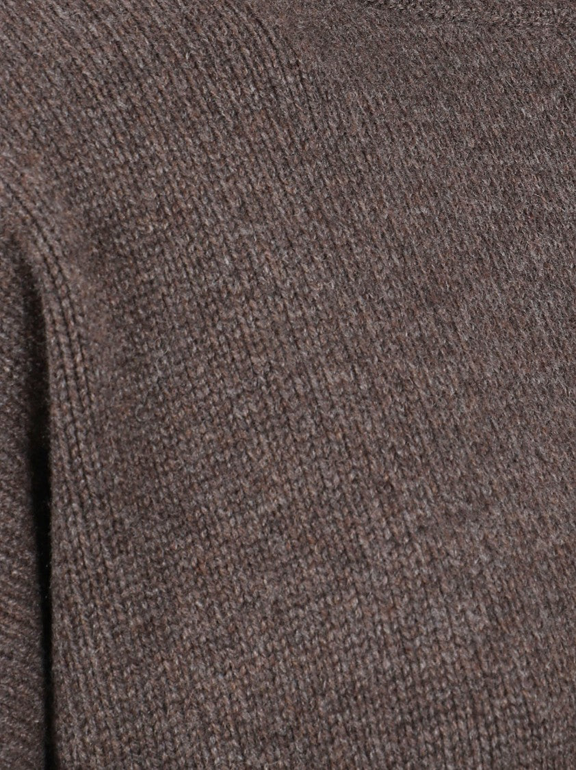 Brunello Cucinelli Double Turtleneck Cashmere Sweater With Monile Detail