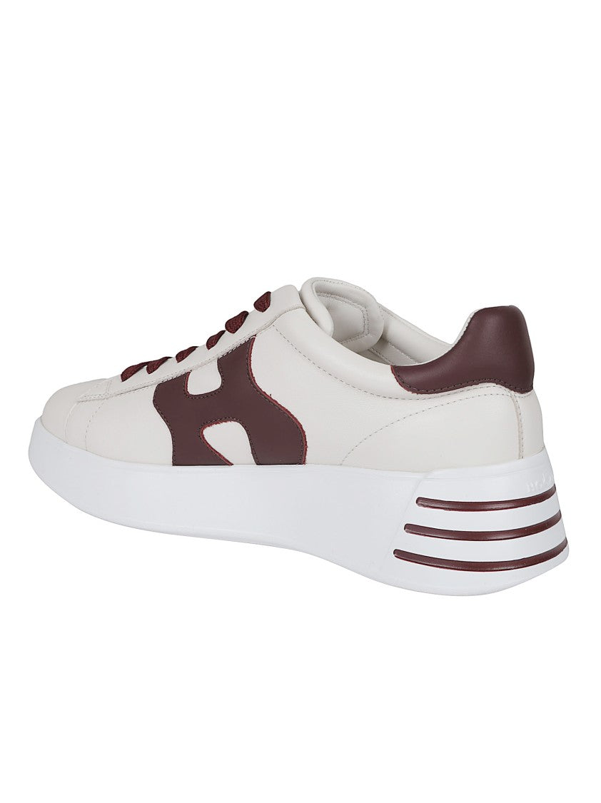 Hogan H564 Ivory Leather Low-Top Sneakers