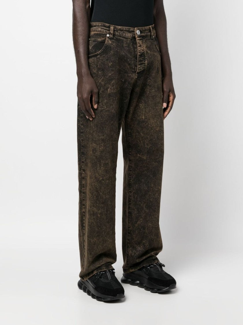 Balmain Distressed-Effect Dnim Denim Jeans