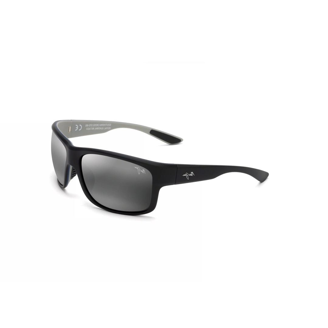 Maui Jim Southern Cross Rectangular Frame Sunglasses With Matte Black Finish