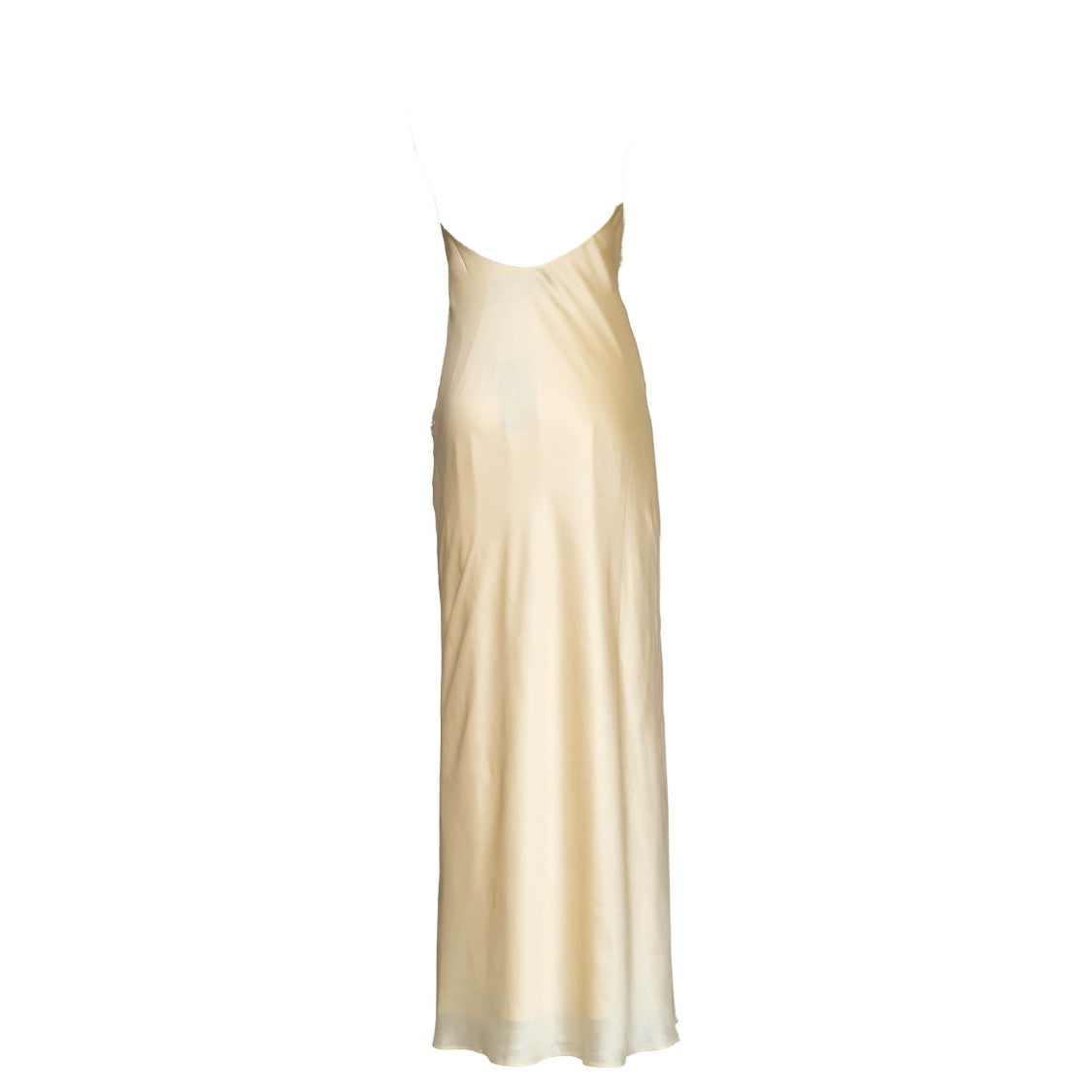 Rotate Soft Yellow Mina Draped Chiffon Maxi Dress