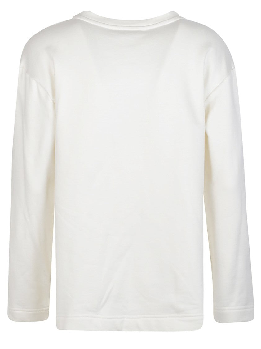 Max Mara Berma White Silk-Blend Sweatshirt