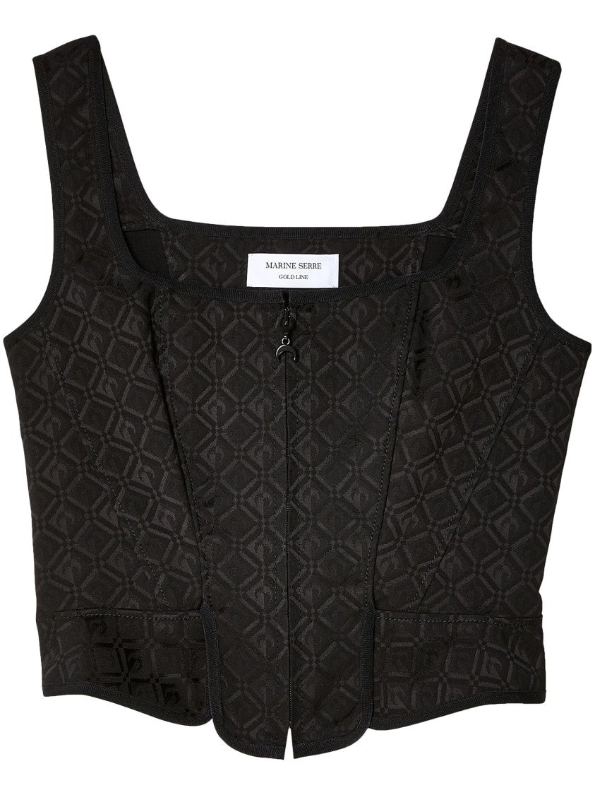 Marine Serre Moon Diamant Jacquard Corset