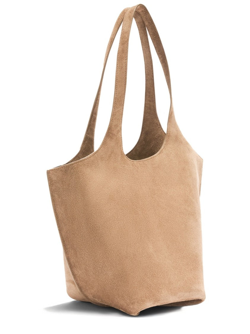 The Attico The Scoop Suede-Like Folded Tote Bag