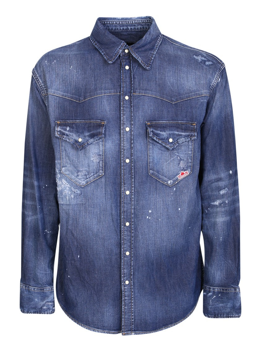 Dsquared2 Dark Blue Denim Shirt