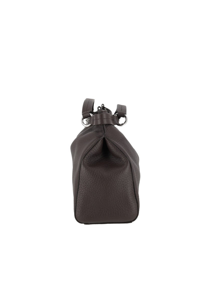 Claudio Orciani Virgo M Soft Pebbled Leather Handbag