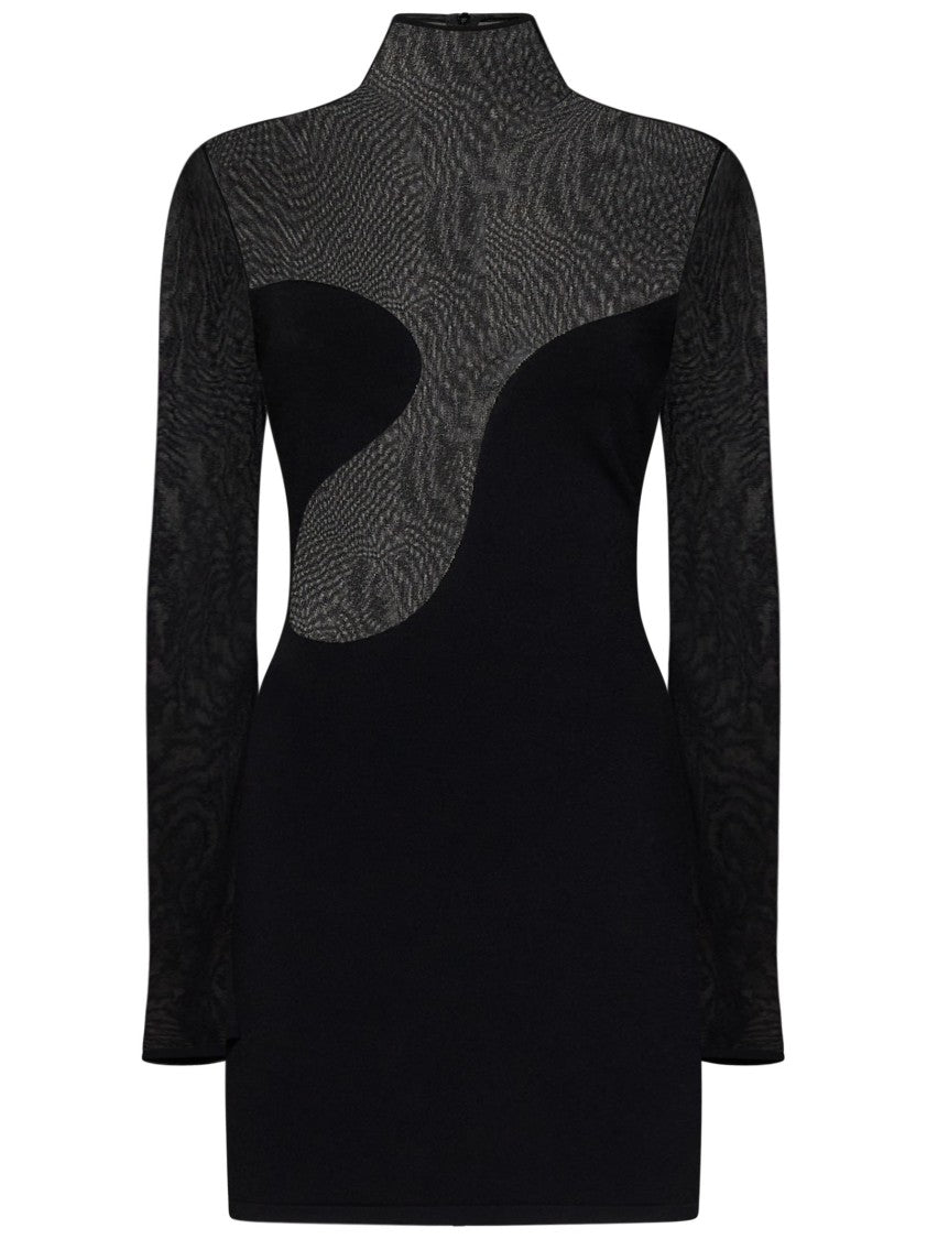 Nensi Dojaka Black Asymmetric Mini Dress