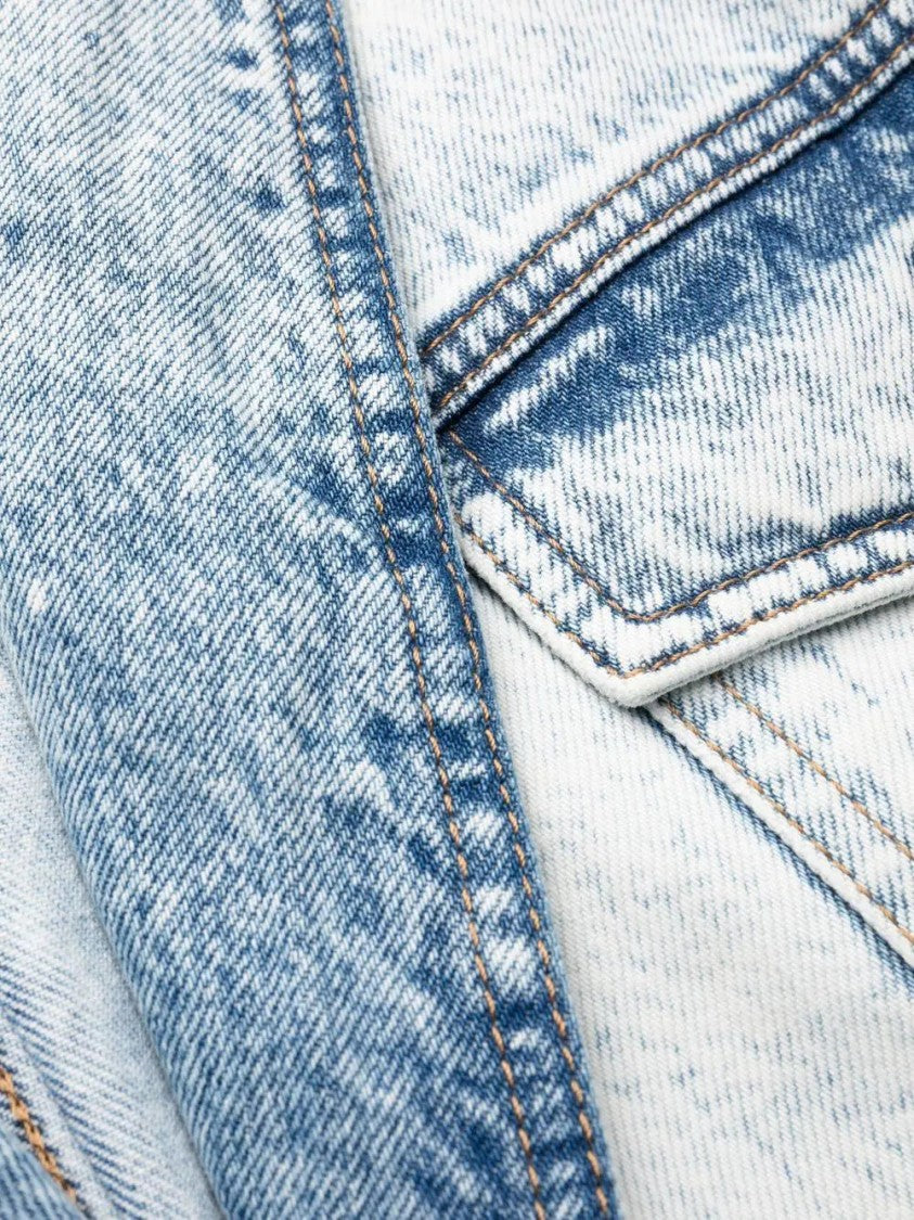 Balmain Denim Belted Short Dress