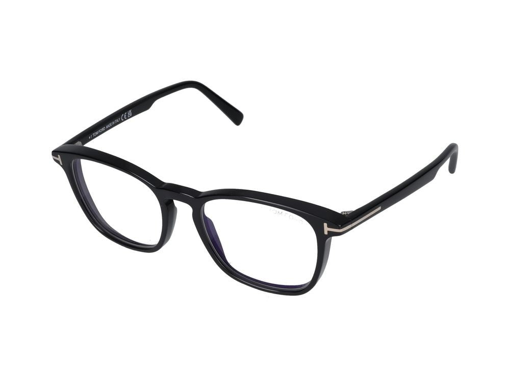 Tom Ford Black Classic Square Frame Eyeglasses