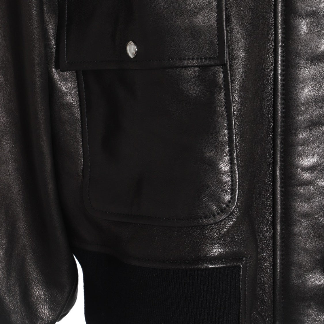 Khaite Black Leather Jacket