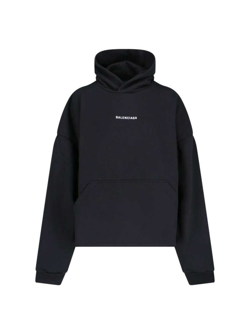 Balenciaga Logo Hoodie – Black