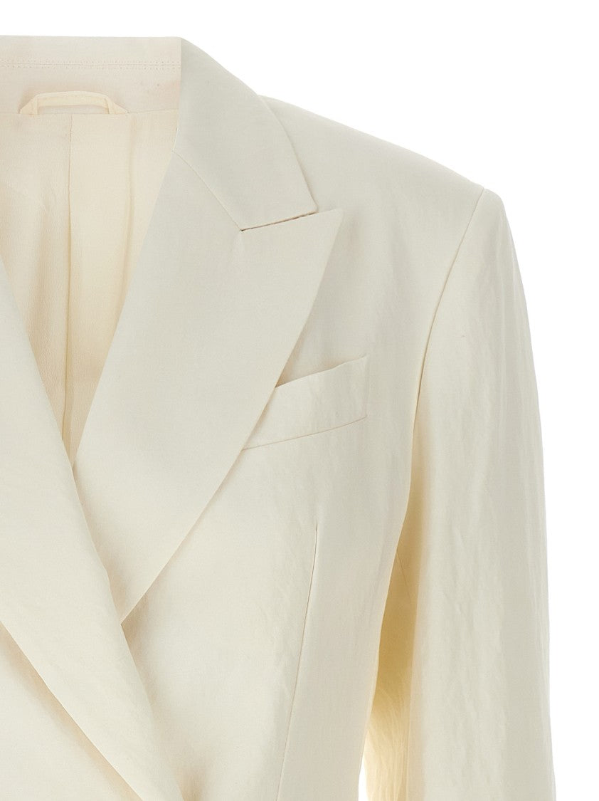 Brunello Cucinelli Double-Breasted Viscose Blend Blazer
