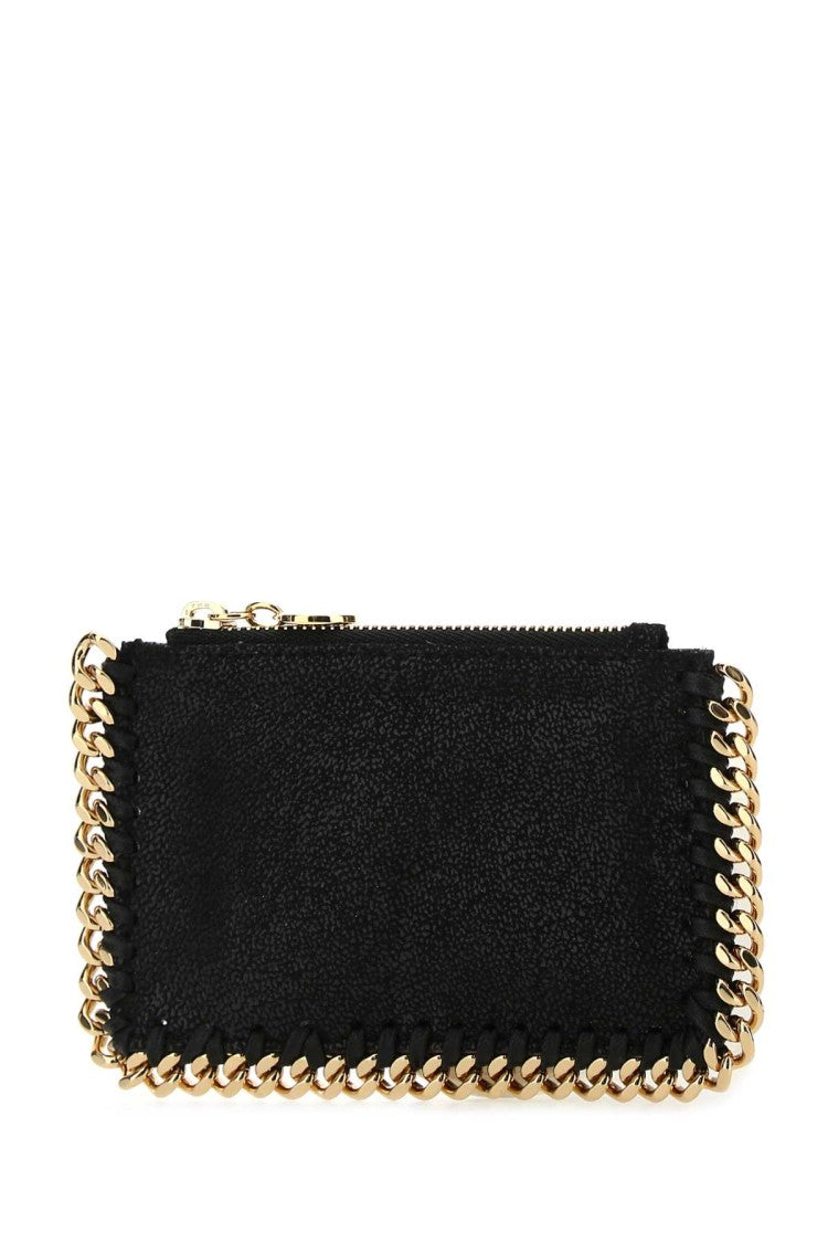 Stella Mccartney Black Shaggy Deer Falabella Card Holder