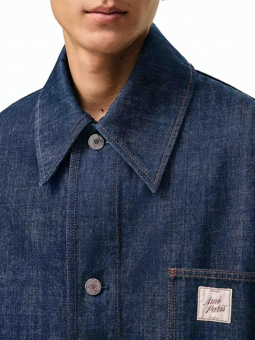 Ami Paris Boxy Indigo Denim Jacket