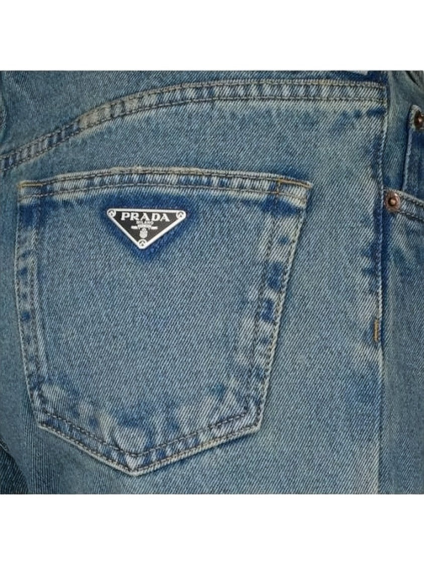 Prada Classic Straight-Leg Denim Pants