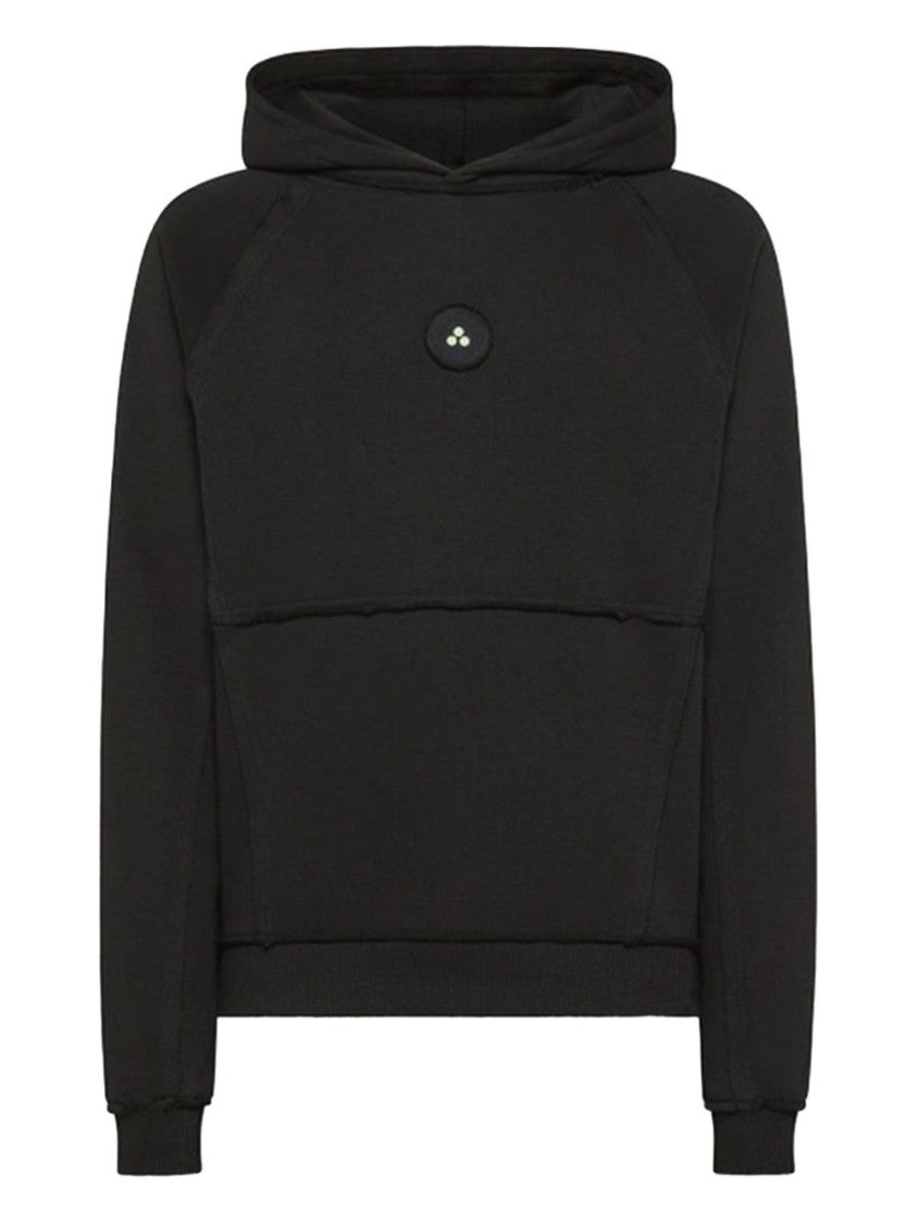 Peuterey Ribbed Knit Hoodie With Polished Finish