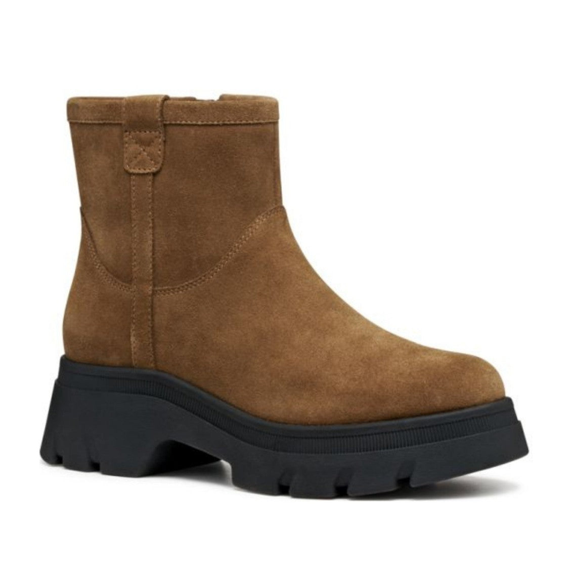 Geox Brown Pluette Chunky Traction Sole Suede Boots