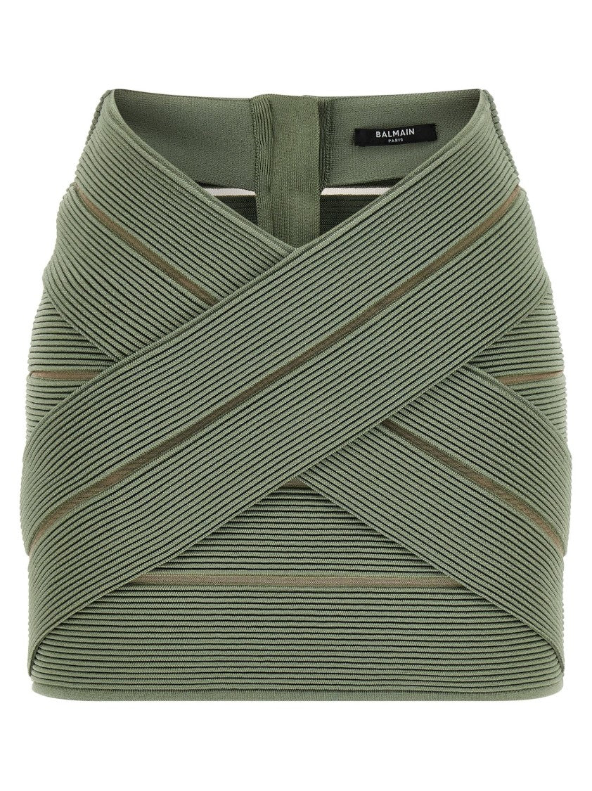 Balmain V-Shaped Waist Skirt