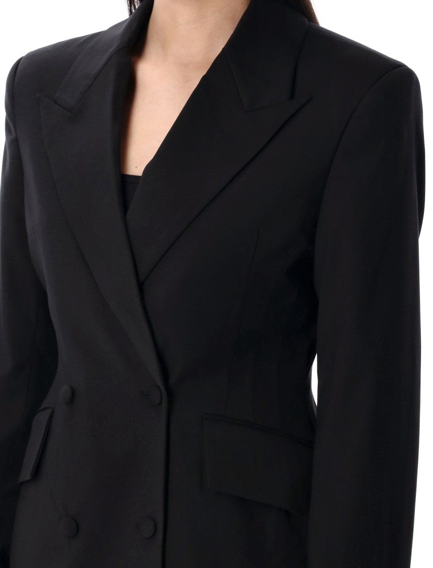 Remain Double-Breasted Fitted Blazer With Tailored Silhouette