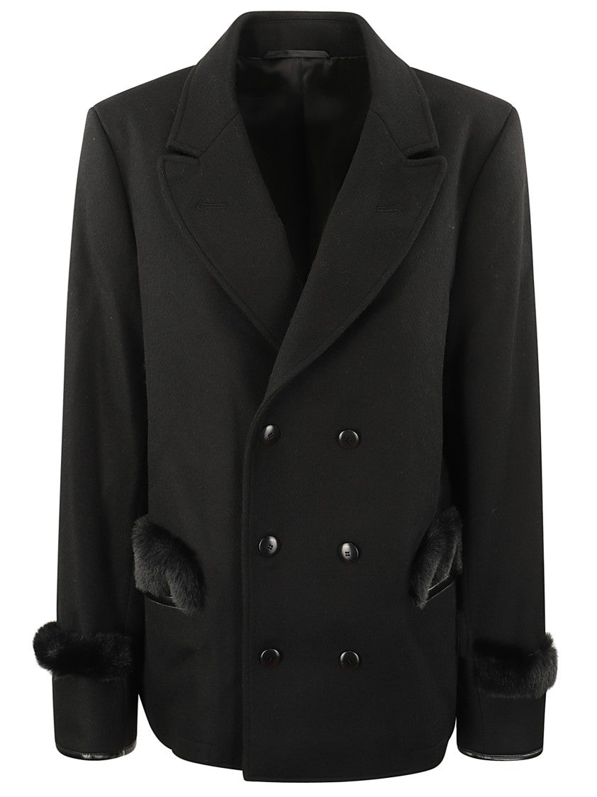 Random Identities Short Wool Coat