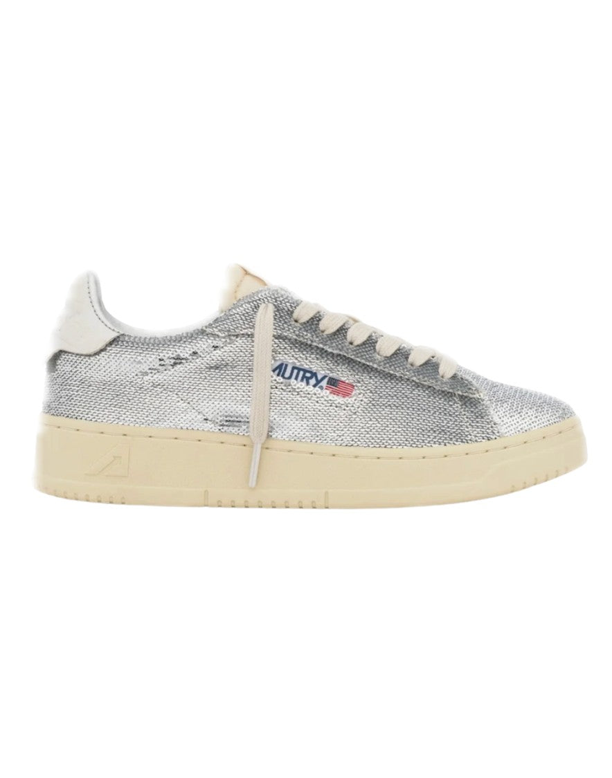 Autry Silver Sequin Dallas Sneakers
