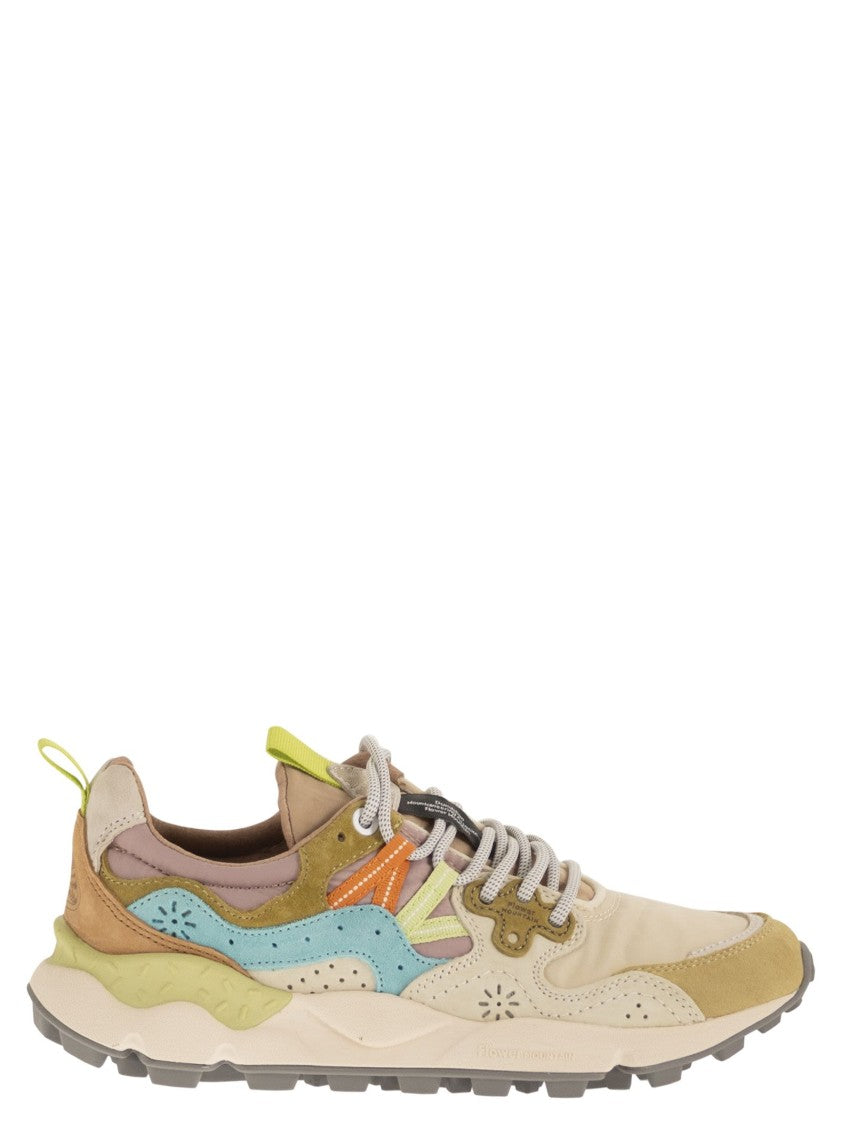 Flower Mountain Yamano 3 - Sneakers In Suede And Technical Fabric