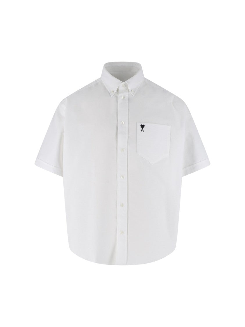 Ami Paris White Button-Down Shirt