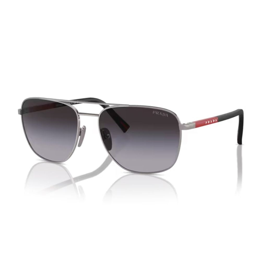 Prada Linea Rossa Ps 54Zs Gunmetal Pilot Sunglasses
