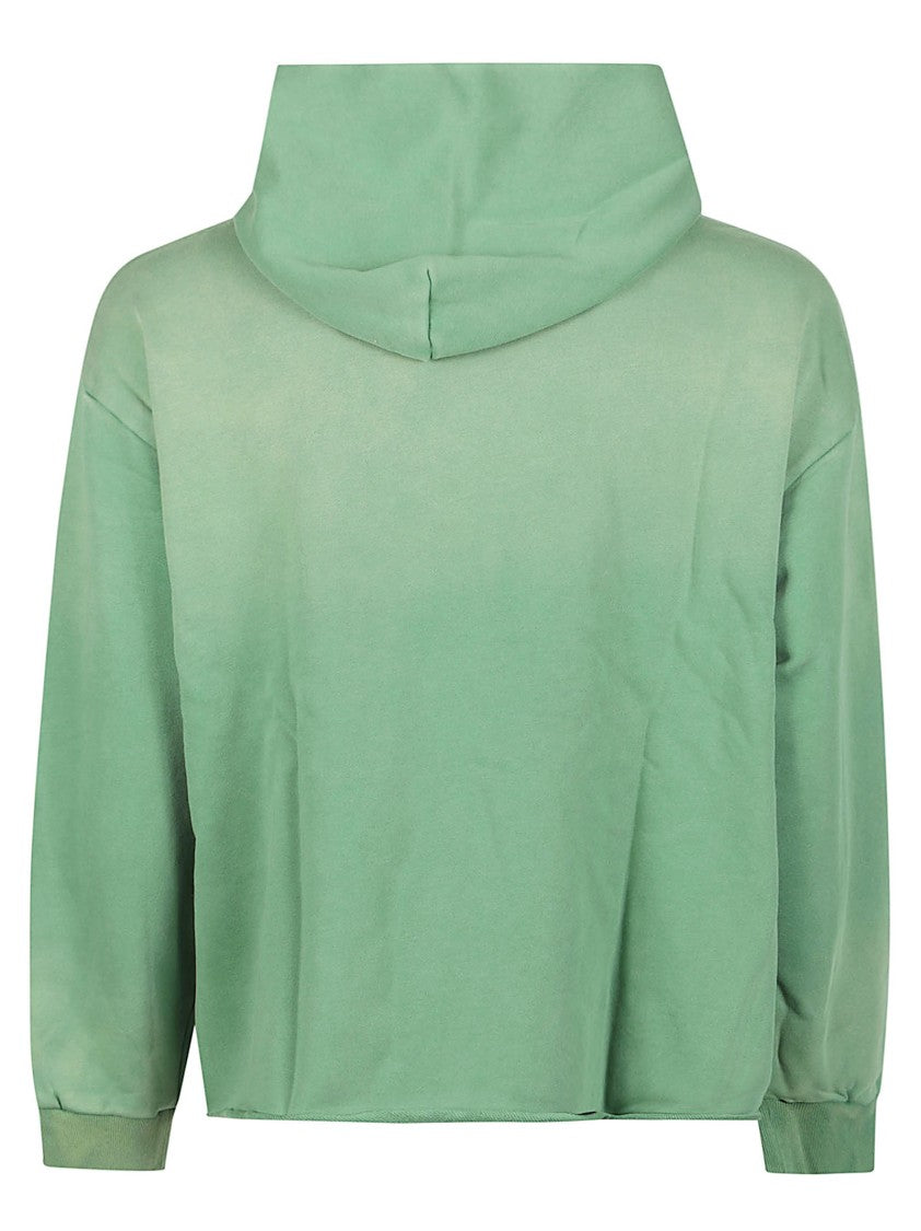 Found Embroidered Fox Floral Hooded Cotton Sweatshirt