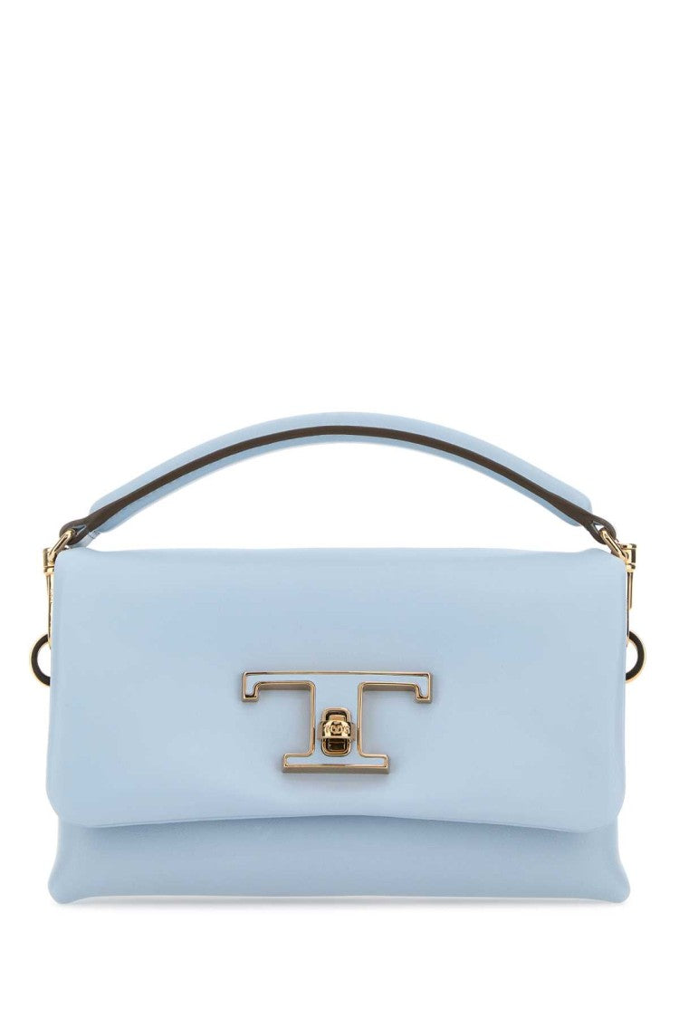 Tod's Powder Blue Leather Micro T Timeless Handbag