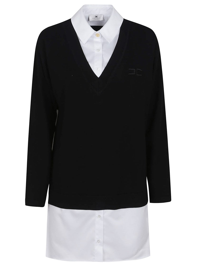 Elisabetta Franchi Layered V-Neck Knit Top