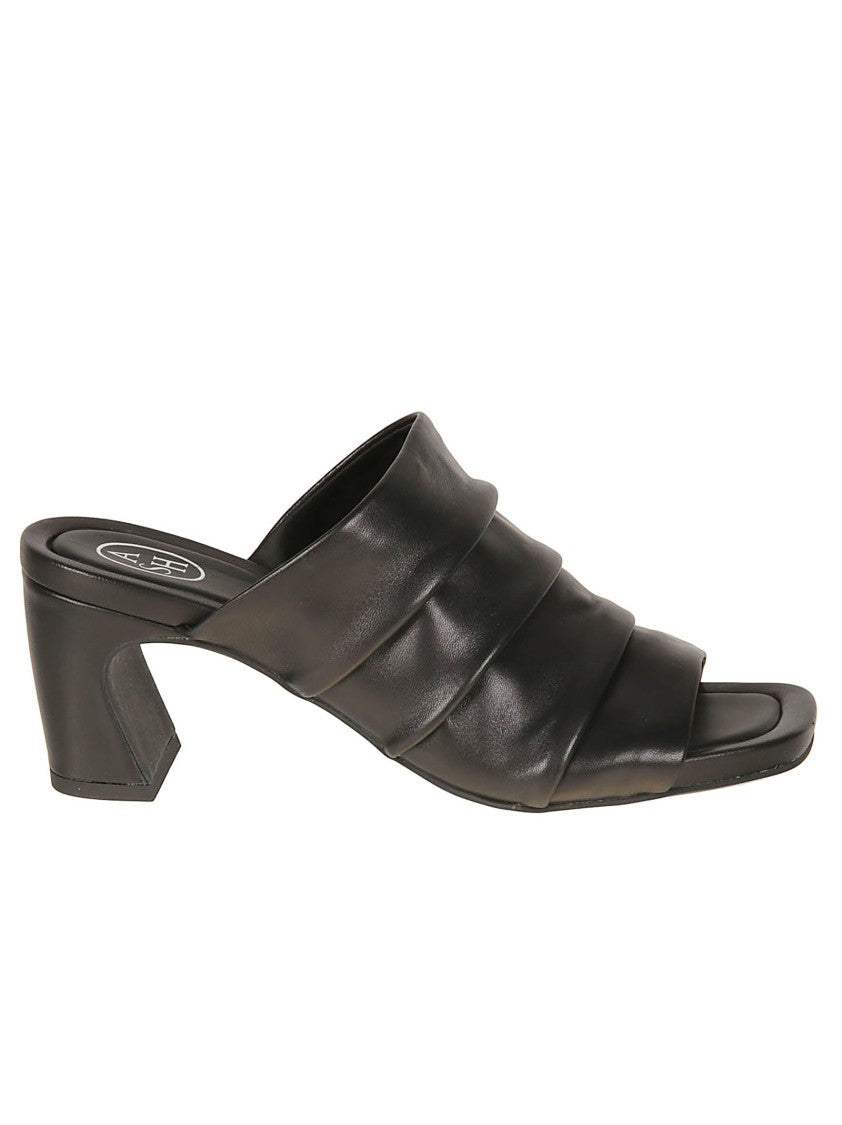 Ash Eva Ruched Nappa Leather Mules
