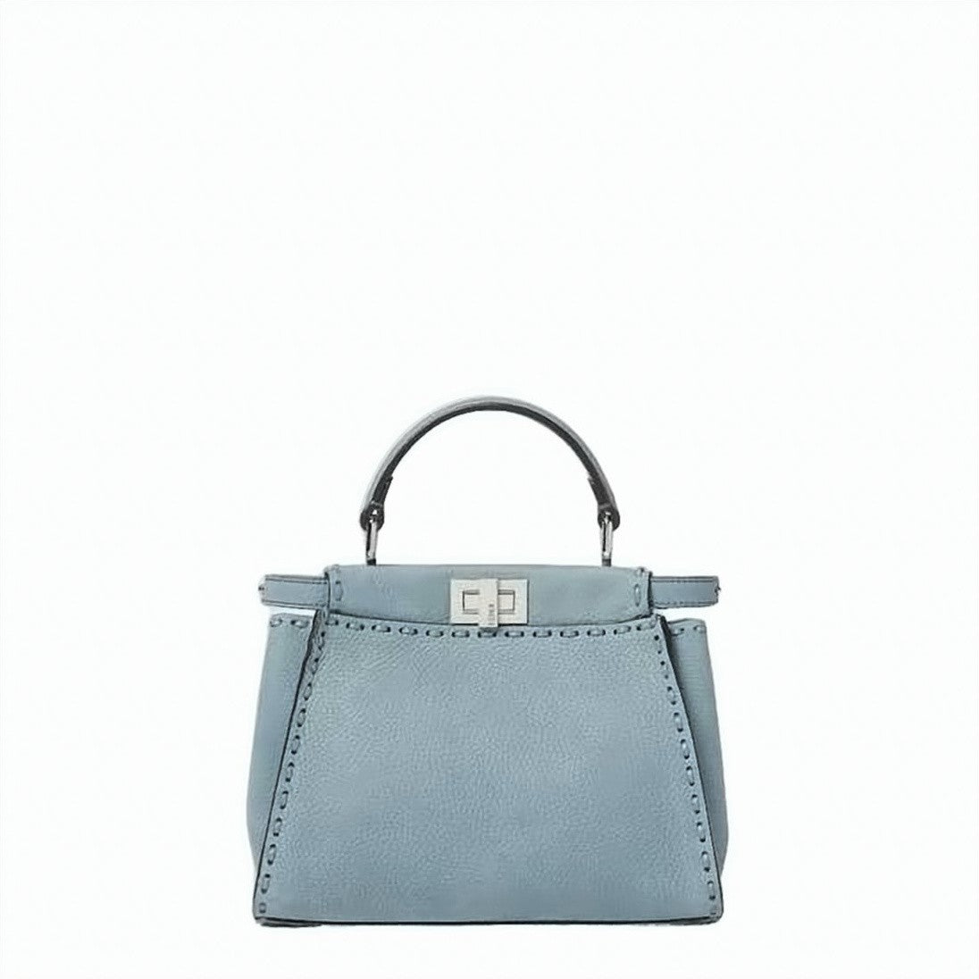 Fendi Trapezoidal Blue Crossbody Bag